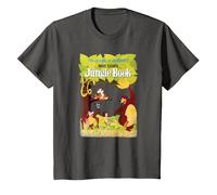 Disney The Jungle Book Retro Movie Poster T-Shirt, Enfant, Asphalte, 3 ans