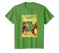 Disney The Jungle Book Retro Movie Poster T-Shirt, Enfant, Herbe, 12 ans