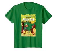 Disney The Jungle Book Retro Movie Poster T-Shirt, Enfant, Vert Kelly, 8 ans
