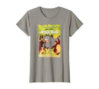 Disney The Jungle Book Retro Movie Poster T-Shirt, Femme, Ardoise, S