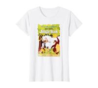 Disney The Jungle Book Retro Movie Poster T-Shirt, Femme, Blanc, S