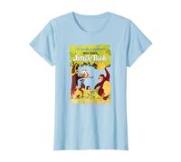 Disney The Jungle Book Retro Movie Poster T-Shirt, Femme, Bleu Céleste, M