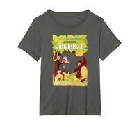 Disney The Jungle Book Retro Movie Poster T-Shirt, Femme Grandes tailles, Asphalte, 3X