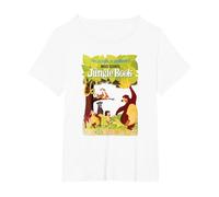 Disney The Jungle Book Retro Movie Poster T-Shirt, Femme Grandes tailles, Blanc, 3X