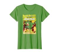 Disney The Jungle Book Retro Movie Poster T-Shirt, Femme, Herbe, S