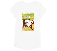 Disney The Jungle Book Retro Movie Poster T-Shirt, Fille, Blanc, S