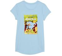 Disney The Jungle Book Retro Movie Poster T-Shirt, Fille, Bleu Céleste, S
