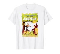 Disney The Jungle Book Retro Movie Poster T-Shirt, Homme, Blanc, S