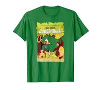Disney The Jungle Book Retro Movie Poster T-Shirt, Homme, Vert Kelly, S