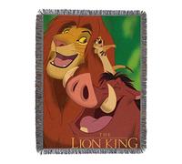 Disney The Lion King Couverture tissée Motif Amis de la Jungle Multicolore 121,9 x 152,4 cm