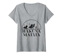 Disney The Lion King Hakuna Matata Simple Text T-Shirt avec Col en V