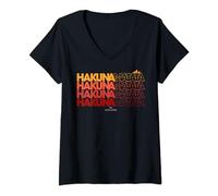 Disney The Lion King Hakuna Matata Word Stack T-Shirt avec Col en V