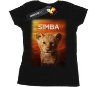 Disney - "The Lion King Movie Baby Simba Poster" T-shirt pour femme BI25187 (M) (Noir)