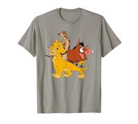 Disney The Lion King Simba, Pumba and Timon T-Shirt, Homme, Ardoise, S