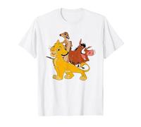 Disney The Lion King Simba, Pumba and Timon T-Shirt, Homme, Blanc, 5XL