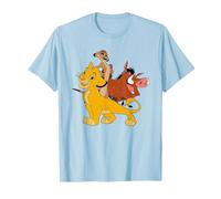 Disney The Lion King Simba, Pumba and Timon T-Shirt, Homme, Bleu Céleste, XL