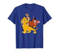 Disney The Lion King Simba, Pumba and Timon T-Shirt, Homme, Bleu Royal, S