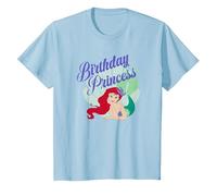 Disney The Little Mermaid Ariel Birthday Princess Vintage T-Shirt, Enfant, Bleu Céleste, 3 ans
