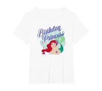 Disney The Little Mermaid Ariel Birthday Princess Vintage T-Shirt, Femme Grandes tailles, Blanc, 3X