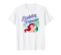 Disney The Little Mermaid Ariel Birthday Princess Vintage T-Shirt, Homme, Blanc, 3XL