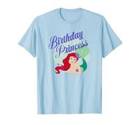 Disney The Little Mermaid Ariel Birthday Princess Vintage T-Shirt, Homme, Bleu Céleste, XXL