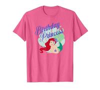 Disney The Little Mermaid Ariel Birthday Princess Vintage T-Shirt, Homme, Rose Chiné, XL