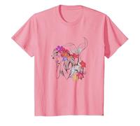 Disney The Little Mermaid Ariel Real Flowers T-Shirt, Enfant, Rose, 8 ans
