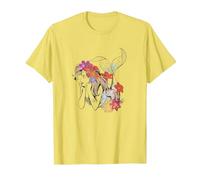 Disney The Little Mermaid Ariel Real Flowers T-Shirt, Homme, Citron, S