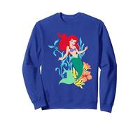 Disney The Little Mermaid Ariel Sea Kelp Sweatshirt, Unisexe pour Adultes, Bleu Royal, S