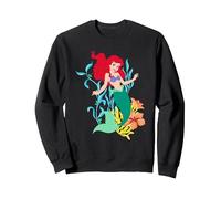Disney The Little Mermaid Ariel Sea Kelp Sweatshirt, Unisexe pour Adultes, Noir, M