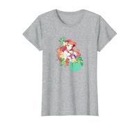 Disney The Little Mermaid Ariel Shoujo Upper Body T-Shirt, Femme, Gris Chiné, S