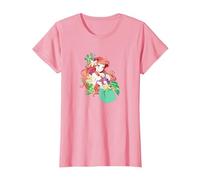 Disney The Little Mermaid Ariel Shoujo Upper Body T-Shirt, Femme, Rose, S