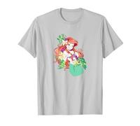 Disney The Little Mermaid Ariel Shoujo Upper Body T-Shirt, Homme, Argent, M