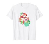 Disney The Little Mermaid Ariel Shoujo Upper Body T-Shirt, Homme, Blanc, M