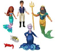 Disney The Little Mermaid Disney La Petite Sirène - Coffret 4 Mini-Poupées Et Accessoires