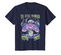Disney The Little Mermaid Evil Ursula Crystal Ball T-Shirt, Enfant, Bleu Marine, 4 ans