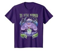 Disney The Little Mermaid Evil Ursula Crystal Ball T-Shirt, Enfant, Violet, 4 ans