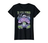 Disney The Little Mermaid Evil Ursula Crystal Ball T-Shirt, Femme, Noir, S
