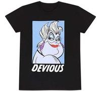 Disney The Little Mermaid T-shirt de coton noir ursula - tailles S à xxl Noir G