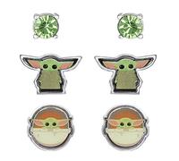 Disney The Mandalorian Grogu The Child Ensemble de 3 boucles d'oreilles Vert