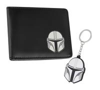 Disney The Mandalorian Portefeuille Homme Coffret Cadeau Portefeuille et Porte Clé Fantaisie Idée Cadeau Star Wars Homme Ado