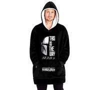 Disney The Mandalorian Sweat Polaire Homme Pull Oversize Baby Yoda (Noir/Blanc)