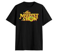 Disney The Muppet Show Kermit The Frog T-shirt rétro pour adulte avec logo, noir, Taille XL