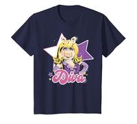 Disney The Muppets Miss Piggy Diva Portrait T-Shirt, Enfant, Bleu Marine, 4 ans