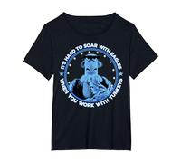 Disney The Muppets Sam Eagle When You Work With Turkeys T-Shirt, Femme Grandes tailles, Noir, 4X