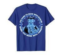 Disney The Muppets Sam Eagle When You Work With Turkeys T-Shirt, Homme, Bleu Royal, M