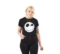 Disney The Nightmare Before Christmas Noir Jack Crop Top T-shirt court à manches