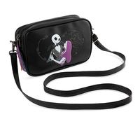 Disney The Nightmare Before Christmas Sac à Main, Sac à Bandoulière avec Sangle Ajustable pour Fille (Noir)