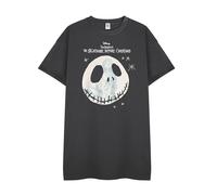 Disney The Nightmare Before Christmas Sally & Jack T-Shirt Chemise de Nuit pour Femme | T-Shirt de Nuit Graphique Jack Skellington pour Adultes en Noir | Haut de Nuit imprimé Personnage Tim Burtons
