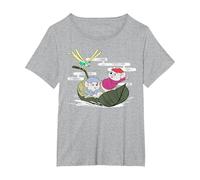 Disney The Rescuers Bernard Bianca Leaf Boat T-Shirt, Femme Grandes tailles, Gris Chiné, 5X